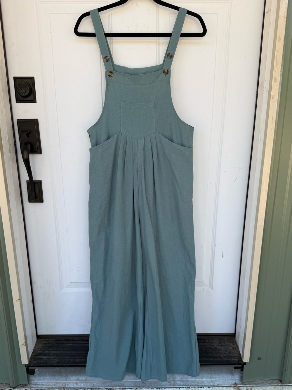 Cotton/linen blend overalls
